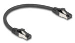 DELOCK καλώδιο δικτύου 80566, CAT 8.1 S/FTP, copper, 2000MHz, 0.25m, μαύρο - 4043619805662