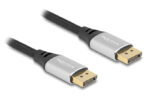 DELOCK καλώδιο DisplayPort 2.1 80634, 16K/60Hz, 40 Gbps, 2m, μαύρο - 4043619806348