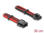 DELOCK καλώδιο 8 pin σε 6+2 pin PCIe 80975 με υφασμάτινη επένδυση, 30cm - 4043619809752 - Image 2