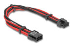 DELOCK καλώδιο 8 pin σε 6+2 pin PCIe 80975 με υφασμάτινη επένδυση, 30cm - 4043619809752