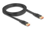 DELOCK καλώδιο DisplayPort 81006, flat, 8K/60Hz 32.4 Gbps HDR, 2m, μαύρο - 4043619810062 - Image 2