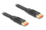 DELOCK καλώδιο DisplayPort 81006, flat, 8K/60Hz 32.4 Gbps HDR, 2m, μαύρο - 4043619810062