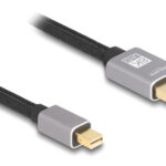 DELOCK καλώδιο mini DisplayPort σε DisplayPort 81091, 8K/60Hz, 32.4 Gbps, 1m, μαύρο - 4043619810918