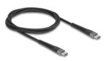 DELOCK καλώδιο USB-C 81124, 60W, 480Mbps, 1m, μαύρο - 4043619811243 - Image 2