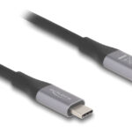 DELOCK καλώδιο USB-C 81191, 240W, 40 Gbps, 8K, 1m, E-Marker, μαύρο - 4043619811915
