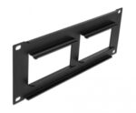 DELOCK patch panel Easy 45 81379, 10", 2U, 90.5x45.2mm x2, μαύρο - 4043619813797 - Image 2
