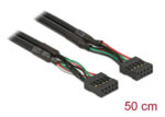 DELOCK καλώδιο USB 2.0 10-pin 2.54mm 82437, 480 Mbps, 50cm - 4043619824373 - Image 2
