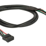 DELOCK καλώδιο USB 2.0 10-pin 2.54mm 82437, 480 Mbps, 50cm - 4043619824373