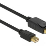 DELOCK καλώδιο mini DisplayPort σε DisplayPort 82438, 4K/60Hz, 2m, μαύρο - 4043619824380