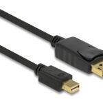 DELOCK καλώδιο mini DisplayPort σε DisplayPort 82698, 4K/60Hz, 21.6 Gbps, 1m, μαύρο - 4043619826988