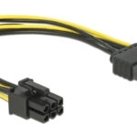DELOCK καλώδιο τροφοδοσίας SATA 15-pin σε 6-pin PCI Express 82924, 20cm - 4043619829248