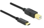DELOCK καλώδιο USB-C σε USB Type B 83601, 1m, μαύρο - 4043619836017