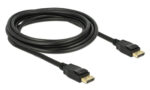 DELOCK καλώδιο DisplayPort 1.2 83807, 4K/60Hz, 21.6 Gbps, 3m, μαύρο - 4043619838073 - Image 2