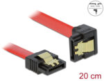 DELOCK καλώδιο SATA 83977, γωνιακό, 6Gb/s, 20cm, κόκκινο - 4043619839773 - Image 2