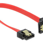 DELOCK καλώδιο SATA 83977, γωνιακό, 6Gb/s, 20cm, κόκκινο - 4043619839773