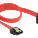 DELOCK καλώδιο SATA 83978, γωνιακό, 6Gb/s, 30cm, κόκκινο - 4043619839780