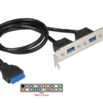 DELOCK Cable USB 3.0 2x Type-A female σε 19pin header female - 4043619848362