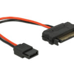DELOCK καλώδιο SATA 15pin σε SATA 6pin 84873, 10cm - 4043619848737
