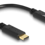 DELOCK καλώδιο USB-C 85356, PD 5A, 15cm, E-Marker, μαύρο - 4043619853564