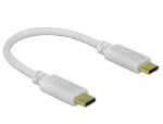 DELOCK καλώδιο USB-C 85357, 100W PD, 5A, 15cm, E-Marker, λευκό - 4043619853571