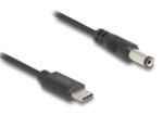 DELOCK καλώδιο USB-C σε DC 5.5 x 2.1mm 85397, 1m, μαύρο - 4043619853977