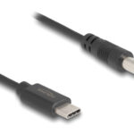 DELOCK καλώδιο USB-C σε DC 5.5 x 2.1mm 85397, 1m, μαύρο - 4043619853977