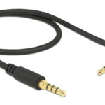DELOCK καλώδιο Jack stereo σε Jack stereo 4pin 3.5mm, 90°, μαύρο, 0.5m - 4043619856077
