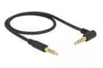DELOCK Καλώδιο Jack stereo σε Jack stereo 4pin 3.5mm, 90°, μαύρο, 1m - 4043619856107