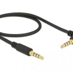 DELOCK Καλώδιο Jack stereo σε Jack stereo 4pin 3.5mm, 90°, μαύρο, 1m - 4043619856107