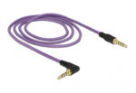 DELOCK καλώδιο Jack stereo σε Jack stereo 4pin 3.5mm, 90°, μωβ, 1m - 4043619856114 - Image 2