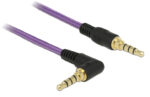 DELOCK καλώδιο Jack stereo σε Jack stereo 4pin 3.5mm, 90°, μωβ, 1m - 4043619856114