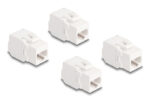 DELOCK Keystone module 86051, RJ45 σε LSA, Cat.6A UTP, λευκό, 4τμχ - 4043619860517