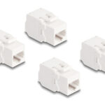 DELOCK Keystone module 86051, RJ45 σε LSA, Cat.6A UTP, λευκό, 4τμχ - 4043619860517