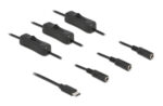 DELOCK καλώδιο USB Type-C σε 3x DC 5.5 x 2.1mm 86801, 1m, μαύρο - 4043619868018 - Image 2