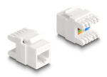 DELOCK keystone module RJ45 σε LSA Cat.6A 88131, toolfree, λευκό - 4043619881314