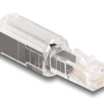 DELOCK βύσμα τηλεφώνου RJ10 88168, 360° περιστρεφόμενο, διάφανο-μαύρο - 4043619881680