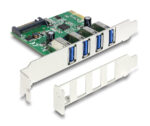 DELOCK κάρτα επέκτασης PCI Express x1 σε 4x USB 89360, 5 Gbps - 4043619893607