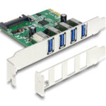 DELOCK κάρτα επέκτασης PCI Express x1 σε 4x USB 89360, 5 Gbps - 4043619893607