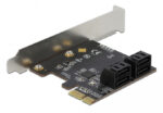 DELOCK κάρτα επέκτασης PCIe σε 4x SATA 90010, 6Gb/s, Low Profile - 4043619900107