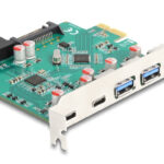 DELOCK κάρτα επέκτασης PCIe x1 σε 3x USB/2x USB-C/19-pin 90109, 5Gbps - 4043619901098