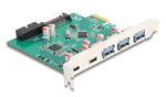 DELOCK κάρτα επέκτασης PCIe x1 σε 3x USB/2x USB-C/19-pin 90109, 5Gbps - 4043619901098
