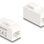 DELOCK Keystone module RJ45 90639, θηλυκό σε θηλυκό, Cat 6A UTP, λευκό - 4043619906390