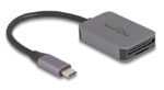 DELOCK card reader 91009 για SD & micro SD, USB-C, 5 Gbps, γκρι - 4043619910090