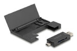 DELOCK card reader 91014 για SD & micro SD, με θήκη, USB/USB-C, 5Gbps, μαύρο - 4043619910144
