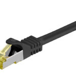 GOOBAY καλώδιο δικτύου 91572, CAT 7 S/FTP, copper, 500MHz, 0.25m, μαύρο - 4040849915727