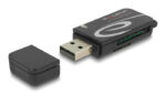 DELOCK card reader 91602 για SD & micro SD, USB, 480Mbps, μαύρο - 4043619916023