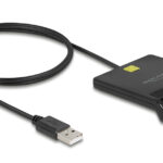 DELOCK card reader 91724 για smart card, USB σύνδεση, 480Mbps, μαύρο - 4043619917242