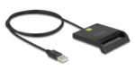 DELOCK card reader 91724 για smart card, USB σύνδεση, 480Mbps, μαύρο - 4043619917242