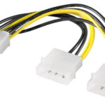 GOOBAY καλώδιο 2x molex 4pin σε 1x 8pin 93241, 0.15m - 4040849932410