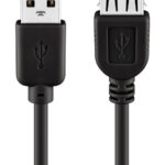 GOOBAY καλώδιο USB 2.0 σε USB (F) 93601, copper, 5m, μαύρο - 4040849936012